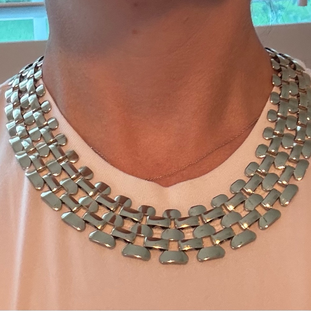 Francesca's Collections Gold Statement Necklace